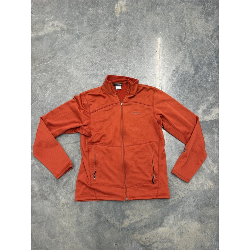 Patagonia R1 Men's Burnt Orange Full Zip Fleece Jacket Size Medium